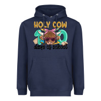Navy holy cow 100 days of school Heavyweight Hoodie - MaliasSmallBusiness