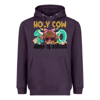 Plum holy cow 100 days of school Heavyweight Hoodie - MaliasSmallBusiness