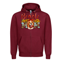 Burgundy beagle mom Zipper Hoodie - Artiststas