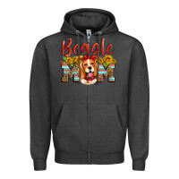 Charcoal Heather beagle mom Zipper Hoodie - Artiststas