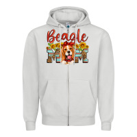 Dove Grey beagle mom Zipper Hoodie - Artiststas