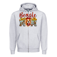 Heather Grey beagle mom Zipper Hoodie - Artiststas