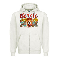 Oatmeal Heather beagle mom Zipper Hoodie - Artiststas