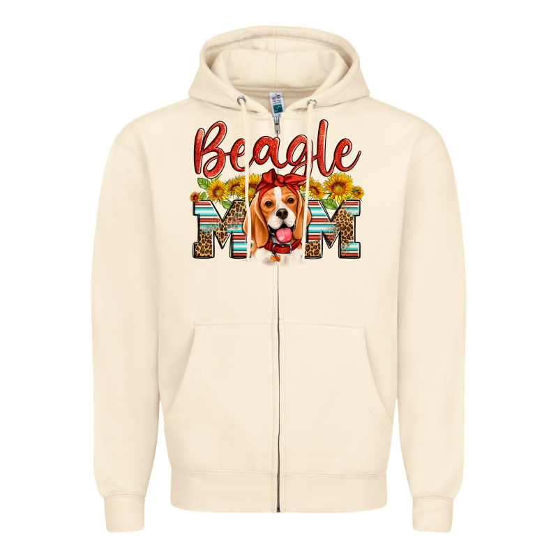 Beagle Mom Zipper Hoodie by Artiststas | Teevron