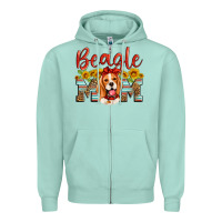 Seafoam beagle mom Zipper Hoodie - Artiststas