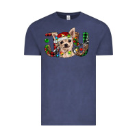 Vintage Denim christmas chihuahua joy Vintage Tee - BarkalooDesign