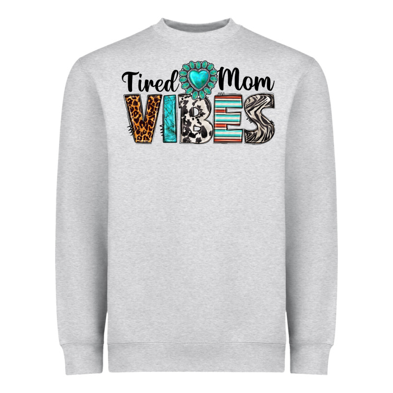 Tired Mom Vibes Heavyweight Sweatshirt by texasbilliewilder | Teevron