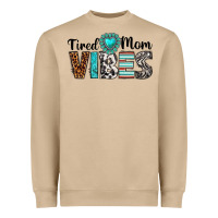 Mushroom tired mom vibes Heavyweight Sweatshirt - texasbilliewilder