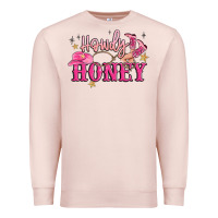 Pale Pink howdy honey Premium Sweatshirt - MaliasSmallBusiness