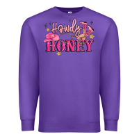 Purple howdy honey Premium Sweatshirt - MaliasSmallBusiness