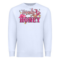 White howdy honey Premium Sweatshirt - MaliasSmallBusiness