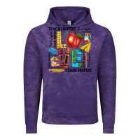 Cloud Purple teach love inspire teacher Vintage Hoodie - texasbilliewilder