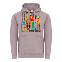 Vintage Zinc teach love inspire teacher Vintage Hoodie - texasbilliewilder