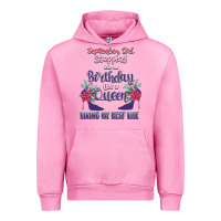 Fuchsia Pink Womens September Girl Stepping Into My Birthday Urban Hoodie - Bettercallsaul