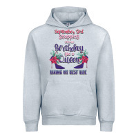 Heather Grey Womens September Girl Stepping Into My Birthday Urban Hoodie - Bettercallsaul