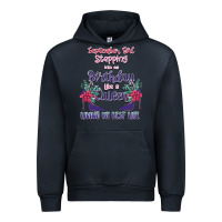 Navy Womens September Girl Stepping Into My Birthday Urban Hoodie - Bettercallsaul