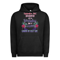 Pigment Black Womens September Girl Stepping Into My Birthday Urban Hoodie - Bettercallsaul