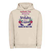 Pigment French Oak Womens September Girl Stepping Into My Birthday Urban Hoodie - Bettercallsaul