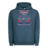 Pigment Midnight Navy Womens September Girl Stepping Into My Birthday Urban Hoodie - Bettercallsaul