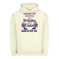 Pigment Pistachio Womens September Girl Stepping Into My Birthday Urban Hoodie - Bettercallsaul