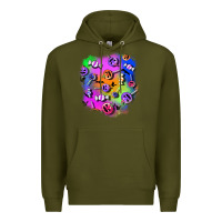Army Green halloween candy patches 1 Premium Hoodie - BundleAndBundleShop