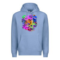 Colony Blue halloween candy patches 1 Premium Hoodie - BundleAndBundleShop