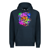 Navy halloween candy patches 1 Premium Hoodie - BundleAndBundleShop
