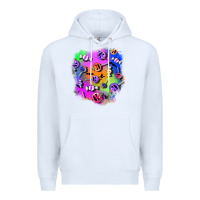 White halloween candy patches 1 Premium Hoodie - BundleAndBundleShop