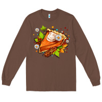 Chestnut pumpkin pie with daisies and cinnamon Long Sleeve Tee - AdoDesignShop