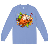 Colony Blue pumpkin pie with daisies and cinnamon Long Sleeve Tee - AdoDesignShop