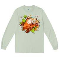 Matcha pumpkin pie with daisies and cinnamon Long Sleeve Tee - AdoDesignShop