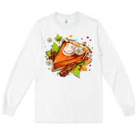 White pumpkin pie with daisies and cinnamon Long Sleeve Tee - AdoDesignShop