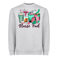 Heather Grey nurse fuel coffee cups Heavyweight Sweatshirt - Zillion Design Studio