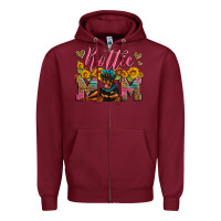 Burgundy rottweiler mom Zipper Hoodie - Artiststas
