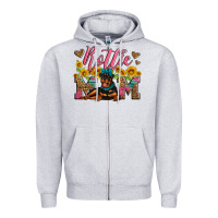 Heather Grey rottweiler mom Zipper Hoodie - Artiststas