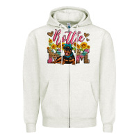 Oatmeal Heather rottweiler mom Zipper Hoodie - Artiststas