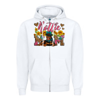 White rottweiler mom Zipper Hoodie - Artiststas
