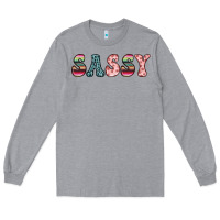 Heather Grey sassy Long Sleeve Tee - JahusDesignShop