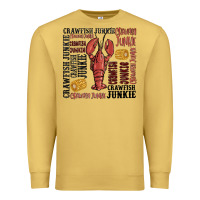 Antique Gold crawfish junkie Premium Sweatshirt - MaliasSmallBusiness