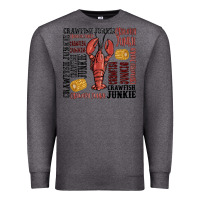Charcoal Heather crawfish junkie Premium Sweatshirt - MaliasSmallBusiness