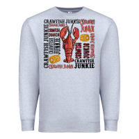 Heather Grey crawfish junkie Premium Sweatshirt - MaliasSmallBusiness