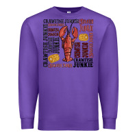 Purple crawfish junkie Premium Sweatshirt - MaliasSmallBusiness