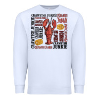 White crawfish junkie Premium Sweatshirt - MaliasSmallBusiness