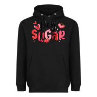 Black hey sugar valentines day Heavyweight Hoodie - MaliasSmallBusiness