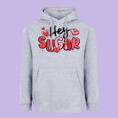 Hey Sugar Valentines Day Heavyweight Hoodie Designed By Maliassmallbusiness