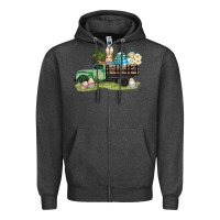 Charcoal Heather easter hunt i̇n truck Zipper Hoodie - AdoDesignShop