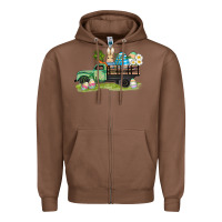 Chestnut easter hunt i̇n truck Zipper Hoodie - AdoDesignShop