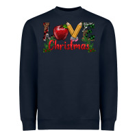 Navy love christmas teacher Heavyweight Sweatshirt - RanaPortraitStore