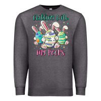 Charcoal Heather chilling with my peeps Premium Sweatshirt - MaliasSmallBusiness
