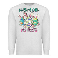Oatmeal Heather chilling with my peeps Premium Sweatshirt - MaliasSmallBusiness